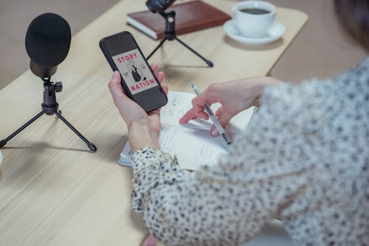 image of a woman writing a blog