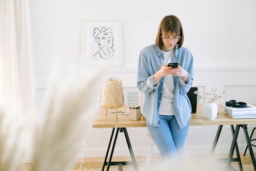 image of a woman working on her blog