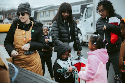 happy volunteers at a charity event