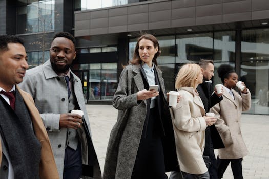 a group of women discussing business