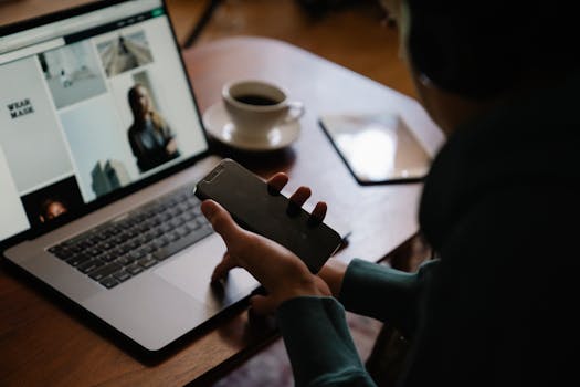 image of a computer screen showing a blog setup